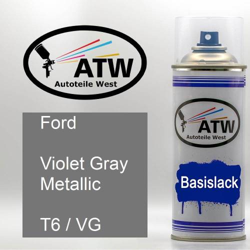 Ford, Violet Gray Metallic, T6 / VG: 400ml Sprühdose, von ATW Autoteile West.